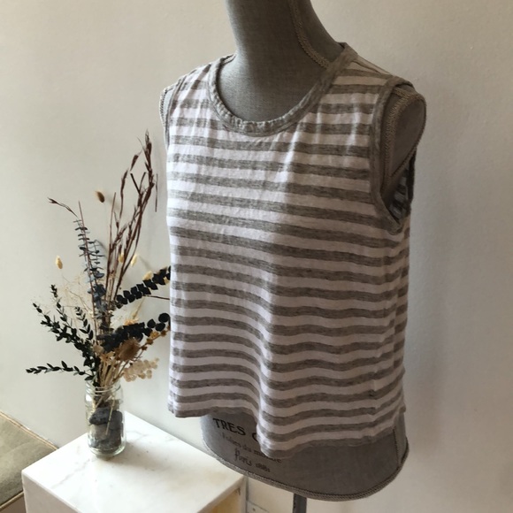 Banana Republic 100%Linen Cropped Tank